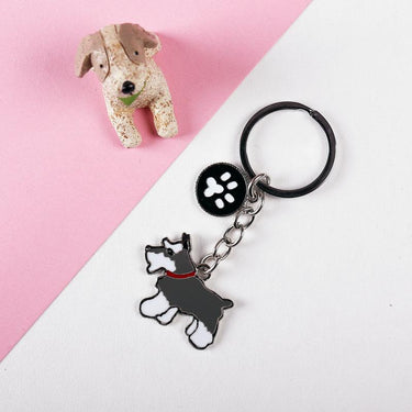 Schnauzer Dogs Keychain Jewelry for Bag Charm Pendants Car Key Gift  -  GeraldBlack.com