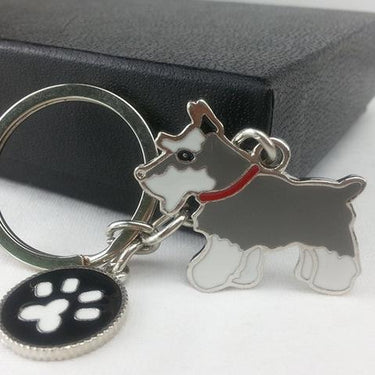 Schnauzer Dogs Keychain Jewelry for Bag Charm Pendants Car Key Gift - SolaceConnect.com
