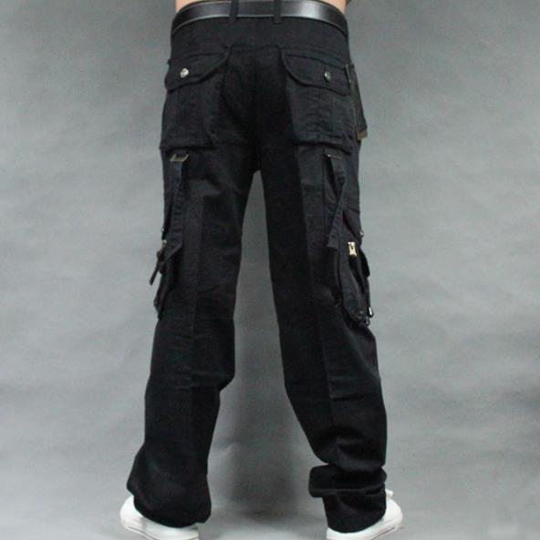 Seasons Cargo Pants Loose Men's Cotton Pocket Baggy Trousers Casual overall Spring Autumn Straight Bottoms Big Size 38  -  GeraldBlack.com