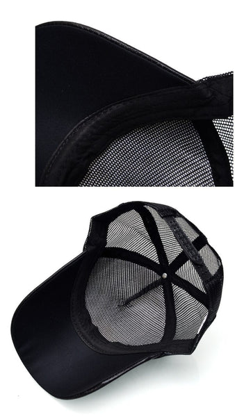 Sequin Flashes 5 Panel Trucker Hip Hop Breathable Mesh Hat for Women  -  GeraldBlack.com