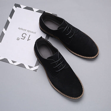 Sewing Fashion Comfortable Flock Leather Lace-Up Casual Shoes for Men  -  GeraldBlack.com