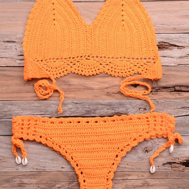 Sexy Bikini Set Sexy Lingerie Set Knitted Bikini Set Women Crochet Swimsuit Bohemia Beach  -  GeraldBlack.com