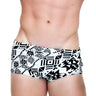 Sexy Black and White Combo Men's Bikini Swimming and Surf Boxer Trunks - SolaceConnect.com