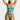 Sexy Blue Gradient Women Halter Cut Out Bandage Cross Thong Swimwear Summer Beach Bathing Suit One Piece Swimsuit  -  GeraldBlack.com