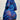 Sexy Blue Tie Dye Gradient 3 Piece Bikini Women Long Sleeve Pleated Swimsuit Beach Bathing Suit Cover Up Swimwear  -  GeraldBlack.com