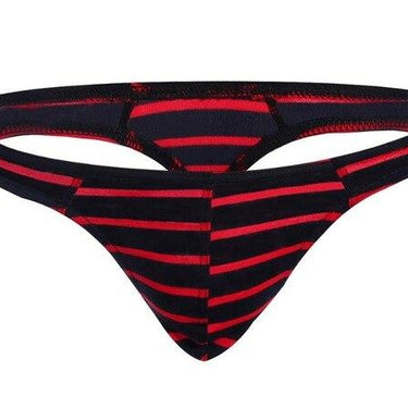 Sexy Erotic Men's Stripe Low Rise Penis Pouch G Strings Bikini Thong - SolaceConnect.com