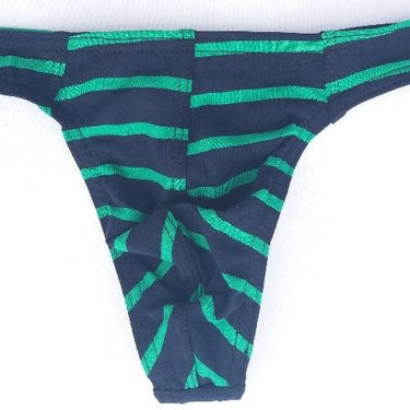 Sexy Erotic Men's Stripe Low Rise Penis Pouch G Strings Bikini Thong - SolaceConnect.com