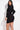 Sexy Fashion Women's Solid Black Color Long Sleeves Front Tie Mini Dress - SolaceConnect.com