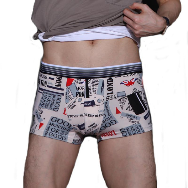 Sexy Ice Silk Cartoon Print Underwear for Men Comfortable Boxer Shorts  -  GeraldBlack.com