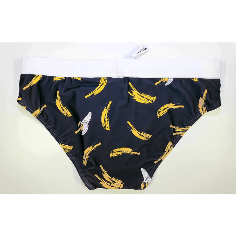 Sexy Men's Black Printed Briefs Boxers Low Rise Surf Board Bathing Swi ...