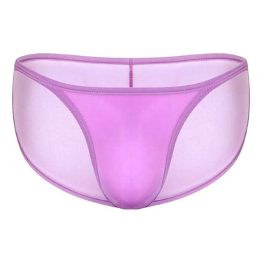 Sexy Men's Breathable Transparent Mesh High Fork Low Waist Underwear Briefs - SolaceConnect.com
