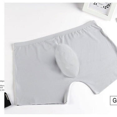 Sexy Men's Soft Ice Silk Seamless U Convex Boxer Shorts Underwear - SolaceConnect.com