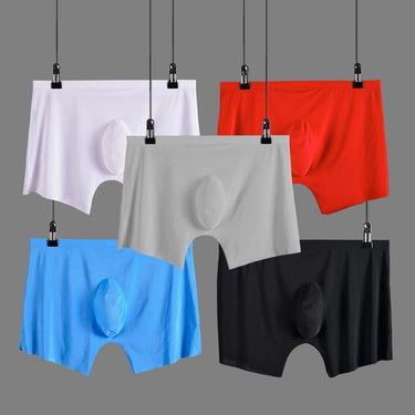 Sexy Men's Soft Ice Silk Seamless U Convex Boxer Shorts Underwear  -  GeraldBlack.com