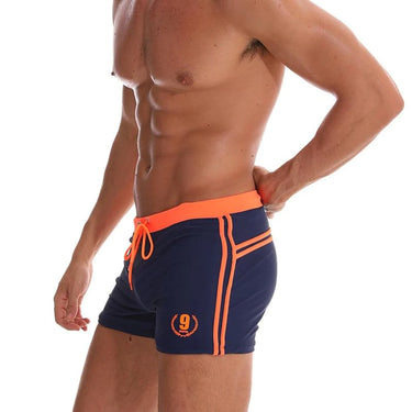 Sexy Men's Solid Color Swimwear Boxer Trunk Shorts for Surfing - SolaceConnect.com