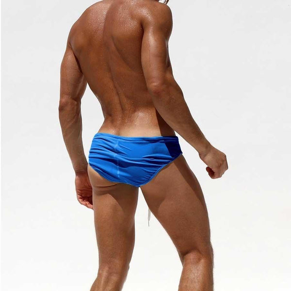 Sexy Men's Solid Drawstring Tight Swimwear Briefs Trunks Boxers - SolaceConnect.com
