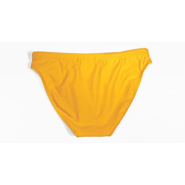 Sexy Men's Solid Yellow Low Rise Swimwear Briefs with Penis Pouch  -  GeraldBlack.com