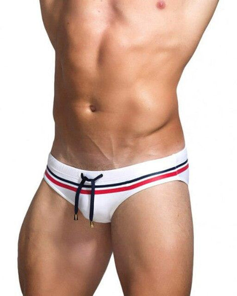 Sexy Men's Summer Patchwork Low Waist Swimming Briefs Trunks - SolaceConnect.com