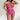 Sexy One Shoulder Backless Swimwear Women Hot Pink Hollow Out Bandage Cross One Piece Swimsuit Bathing Suit  -  GeraldBlack.com