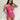 Sexy One Shoulder Backless Swimwear Women Hot Pink Hollow Out Bandage Cross One Piece Swimsuit Bathing Suit  -  GeraldBlack.com