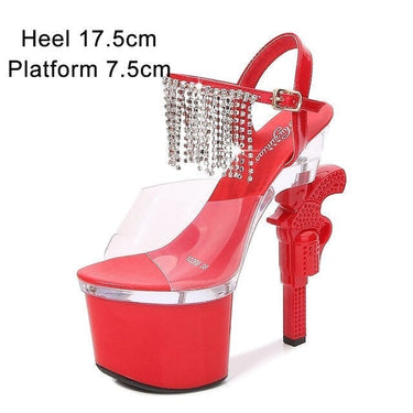 Sexy Patent Leather Platforms Transparent High Heel Women's Catwalk Pumps  -  GeraldBlack.com