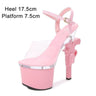 Sexy Pink Color Party Style Strange Transparent Pistol Heels Platform Sandals  -  GeraldBlack.com