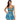 Sexy Plus Size Stripe Padded Halter Skirt One Piece Swimwear for Women  -  GeraldBlack.com