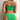 Sexy Push Up Bikini Set Women Green Ribbed Metal Strap Two Piece Swimsuit Bathing Suit High Waist Swimwear Beach Outfits  -  GeraldBlack.com