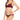 Sexy Red Mesh Push-Up Bra and High Neck Two-Piece Bikini Set  -  GeraldBlack.com