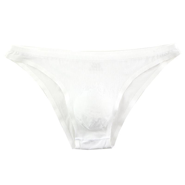 Sexy Seamless Ice Silk Solid Transparent Pouch Briefs Underpants for Men - SolaceConnect.com