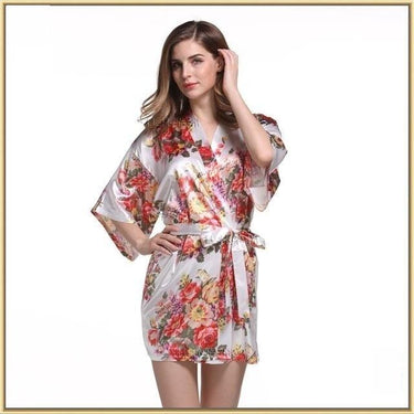 Sexy Silk Satin Wedding Kimono Robes Sleepwear Nightgown for Women - SolaceConnect.com
