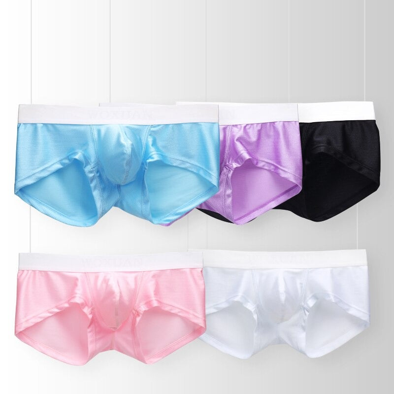 Sexy Silk Slips Bulge Pouch Comfortable Breathable Underwear for Men  -  GeraldBlack.com