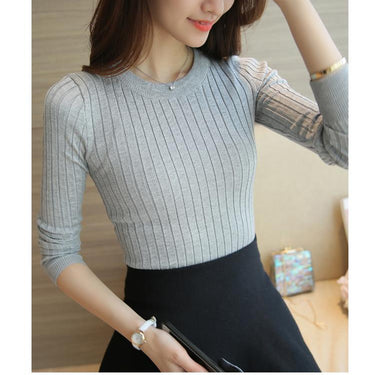 Sexy Slim Women's Fashion High Elastic Solid Turtleneck Winter Sweater - SolaceConnect.com