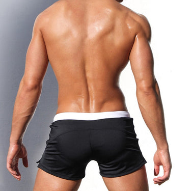Sexy Solid Color Patchworked Short Briefs Swimsuit for Men  -  GeraldBlack.com