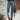 Sexy Stretch Button Up Ripped Mid Waist Streetwear Jeans Pants for Women  -  GeraldBlack.com