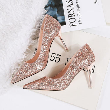 Sexy Thin High Heels Pumps Bridal Evening Glittering Wedding Shoes - SolaceConnect.com