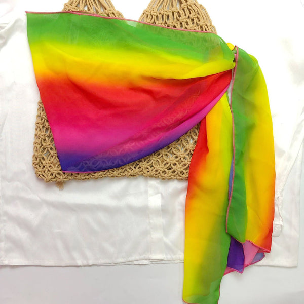 Traje de baño sexy de una pieza con realce y gradiente de arcoíris para mujer