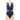 Sexy V Neck Trikini Glitter Thong Women's Padded Bathing Suit with Belt  -  GeraldBlack.com