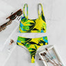 Sexy Vibrant Print Pattern Bandeau Style 2pcs Swimsuit for Women  -  GeraldBlack.com