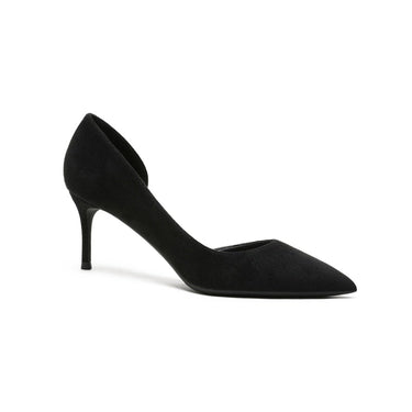 Sexy Women's 10cm Thin Heeled Pointed Toe Suede Leather Slip On Classic Pumps  -  GeraldBlack.com