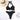 Sexy Women's Black Ring Patchwork Padded Bra Bandage One Piece Swimwear - SolaceConnect.com