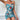 Sexy Women's Blue Floral Spaghetti Strap Backless Slim Criss Cross Dress  -  GeraldBlack.com