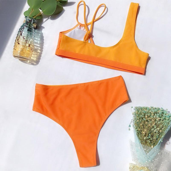 Sexy Women's High Waist Padded Swimsuit Swimwear Biquini Bikini Set - SolaceConnect.com