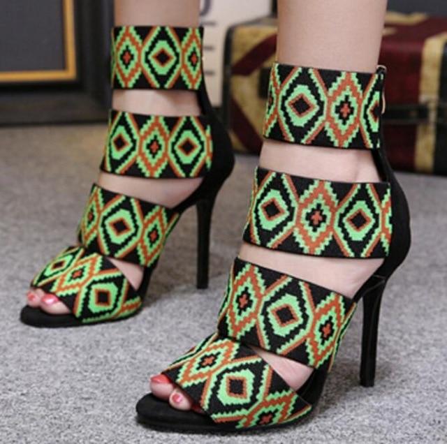 Sexy Women's Orange Sandals Mixed Color Synthetic Suede Thin Heel Pumps 1 Sexy Women's Orange Sandals Mixed Color Synthetic Suede Thin Heel Pumps