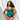 Sexy Women's Plus Size Green Leaf High Waist Push Up Tankini 2Pcs Swimwear - SolaceConnect.com