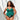 Sexy Women's Plus Size Green Leaf High Waist Push Up Tankini 2Pcs Swimwear  -  GeraldBlack.com