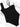 Sexy Women's Solid Black Padded Bra Asymmetry Straps Monokini Swimwear - SolaceConnect.com