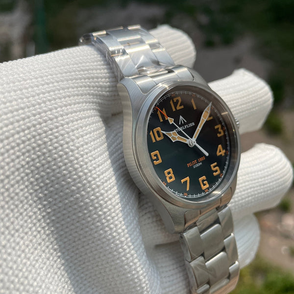 SF740 39mm Men's Quartz Watch 316L Stainless Steel Sapphire Crystal VH31 Business Sports Pilot reloj hombre  -  GeraldBlack.com