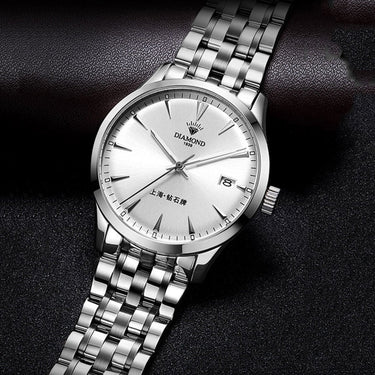 Shanghai Diamond Automatic Mechanical Wristwatches 38mm Men Stainless Steel Sapphire Luminous Clocks  -  GeraldBlack.com