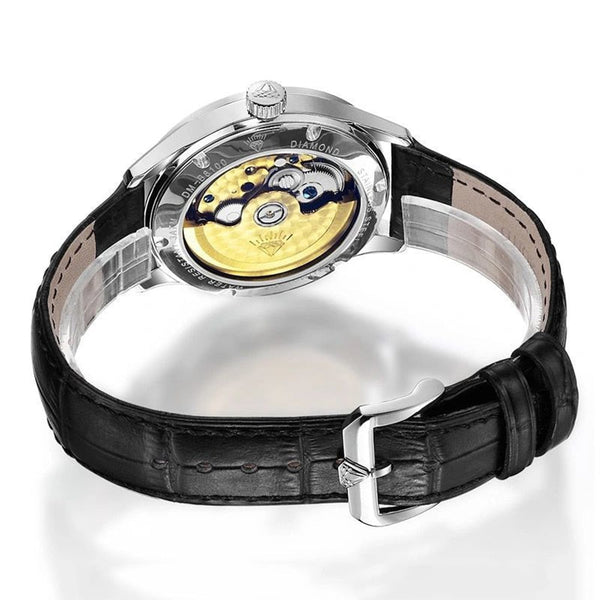 Shanghai Diamond Automatic Mechanical Wristwatches 38mm Men Stainless Steel Sapphire Luminous Clocks  -  GeraldBlack.com