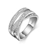 Shiny Elegant Cubic Zircon 925 Sterling Silver Wedding Rings for Women  -  GeraldBlack.com